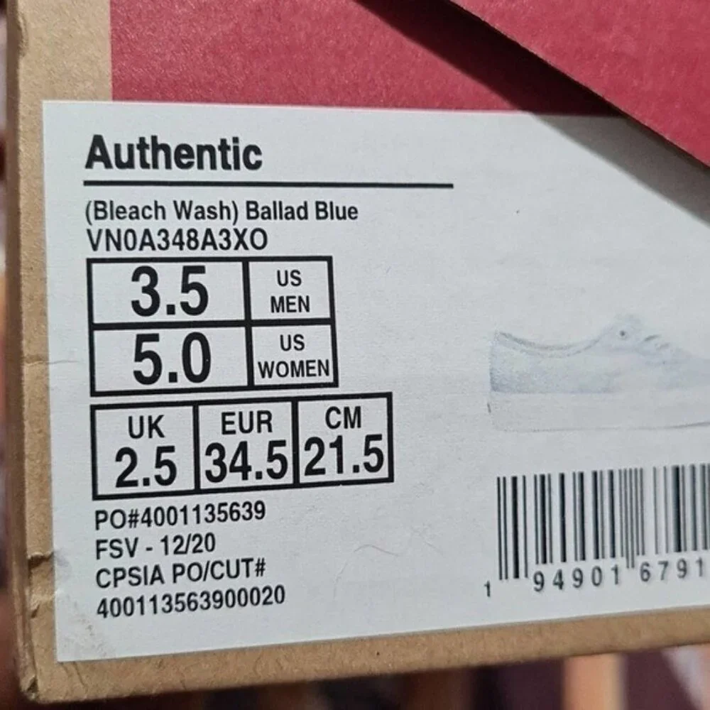 Vans Bleach Wash Ballad Shoes Size 5 New